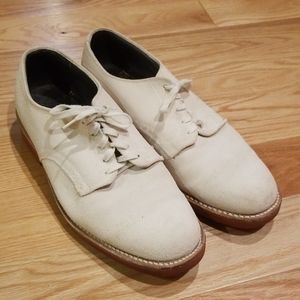 White Nubuck Hanover Suede Leather Shoes 8D/B